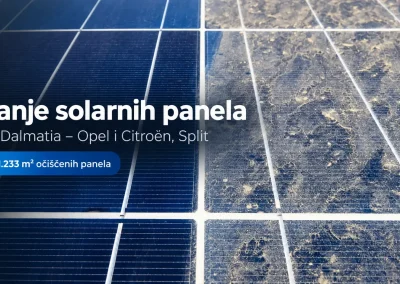 Pranje solarnih panela na Opel auto kući PSC Dalmatia u Splitu