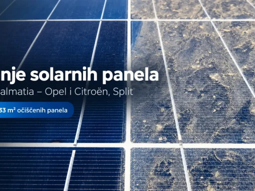 Pranje solarnih panela na Opel auto kući PSC Dalmatia u Splitu